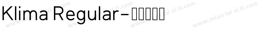 Klima Regular字体转换